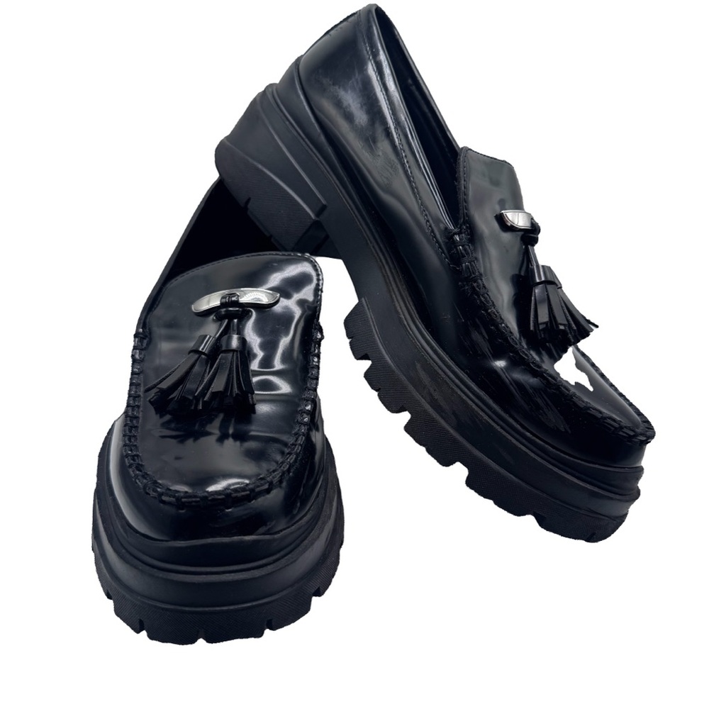 Zara Black Tassel Loafers